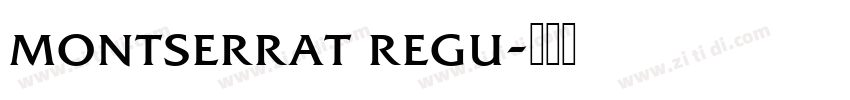 montserrat regu字体转换